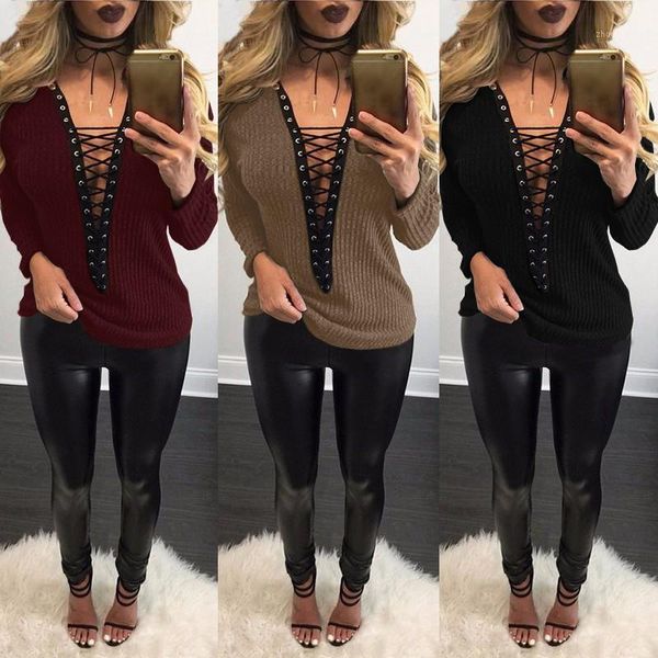 women's sweaters women's brand pullover women 2022 autumn knitted thin sweater lace up v neck hollow out long sleeve knitwear, White;black
women's sweaters women's brand pullover women 2022 autumn knitted thin sweater lace up v neck hollow out long sleeve knitwear, White;black
