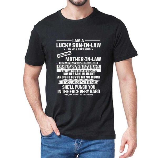men's t-shirts 100% cotton lucky son-in-law i have a freaking awesome mother-in-law fashion t-shirt women soft tee gift, White;black
men's t-shirts 100% cotton lucky son-in-law i have a freaking awesome mother-in-law fashion t-shirt women soft tee gift, White;black