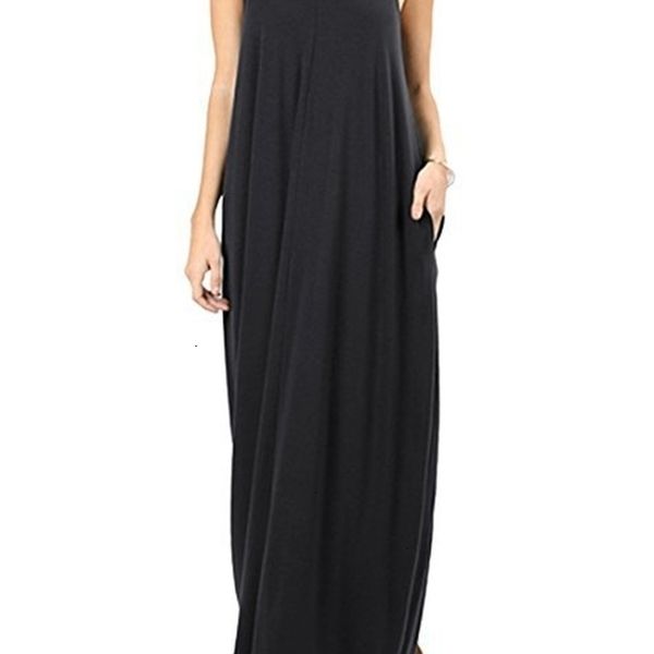 women solid long beach maxi boho dresses summer casual spaghetti strap dress clothing_yw_rw, Black;gray
women solid long beach maxi boho dresses summer casual spaghetti strap dress clothing_yw_rw, Black;gray