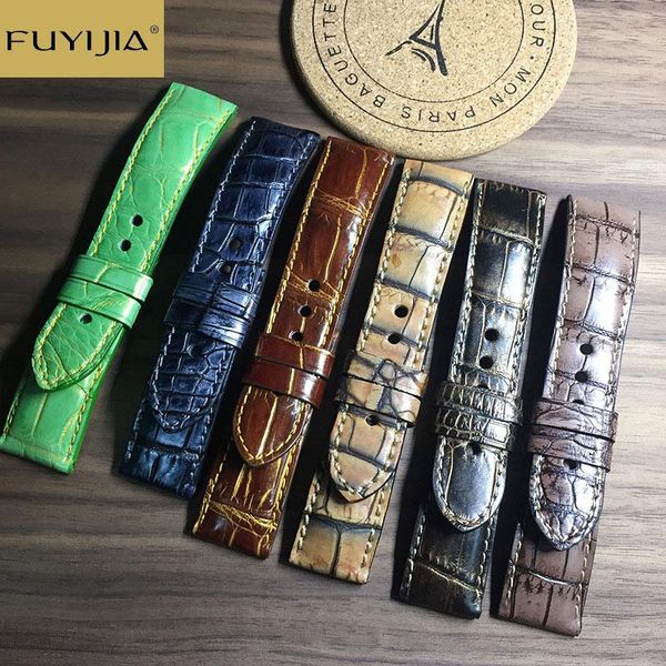 watch bands fuyijia handmade watchbands men women brand strap crocodile leather belt custom 20mm 22mm 24mm genuine alligator band, Black;brown
watch bands fuyijia handmade watchbands men women brand strap crocodile leather belt custom 20mm 22mm 24mm genuine alligator band, Black;brown