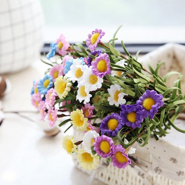 bunch artificial flowers daisy flower with green plants grass diy wedding home party decor decorative & wreaths
bunch artificial flowers daisy flower with green plants grass diy wedding home party decor decorative & wreaths