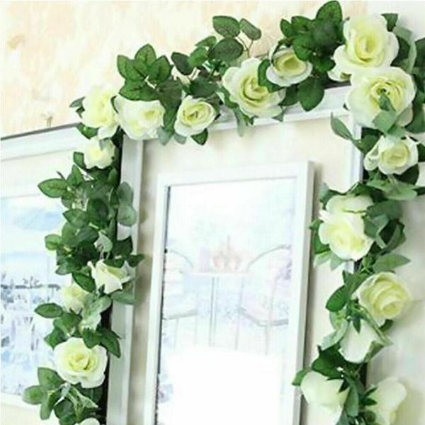 decorative flowers & wreaths 2.4m silk artificial rose vine hanging for wall ivy garland decor plants romantic decoration wedding fake ratta
decorative flowers & wreaths 2.4m silk artificial rose vine hanging for wall ivy garland decor plants romantic decoration wedding fake ratta
