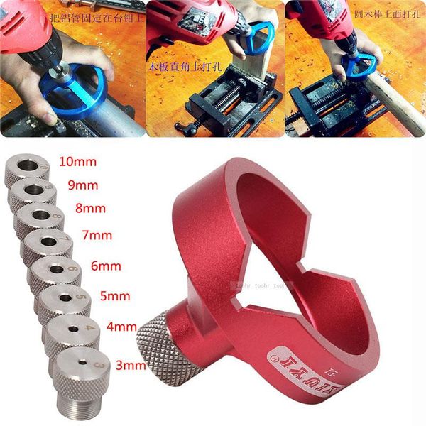 professional hand tool sets 90 degree drill guide 3/4/5/6/7/8/9/10mm bit hole puncher locator jig hinged opener woodworking tools
professional hand tool sets 90 degree drill guide 3/4/5/6/7/8/9/10mm bit hole puncher locator jig hinged opener woodworking tools