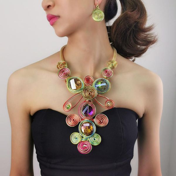 earrings & necklace manilai luxury handmade statement jewelry set for women wedding fashion crystal metal pendant necklaces sets multicolor, Silver
earrings & necklace manilai luxury handmade statement jewelry set for women wedding fashion crystal metal pendant necklaces sets multicolor, Silver