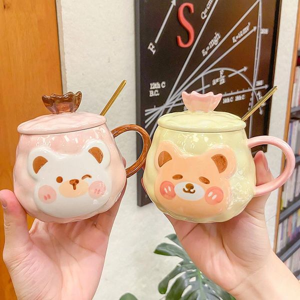 mugs bear ceramic mug with crown lid and spoon durable cartoon cute animal pattern cup for milk coffee tea juice kids
mugs bear ceramic mug with crown lid and spoon durable cartoon cute animal pattern cup for milk coffee tea juice kids