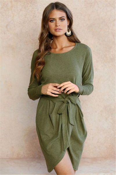 sashes irregular solid long sleeve casual o-neck spring women dress robe femme sukienka damska vestido feminino jurk dames dresses, Black;gray
sashes irregular solid long sleeve casual o-neck spring women dress robe femme sukienka damska vestido feminino jurk dames dresses, Black;gray