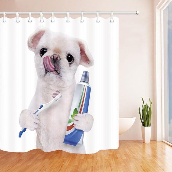shower curtains white puppy holding toothpaste bathroom curtain polyester fabric waterproof home decor bath with hooks
shower curtains white puppy holding toothpaste bathroom curtain polyester fabric waterproof home decor bath with hooks