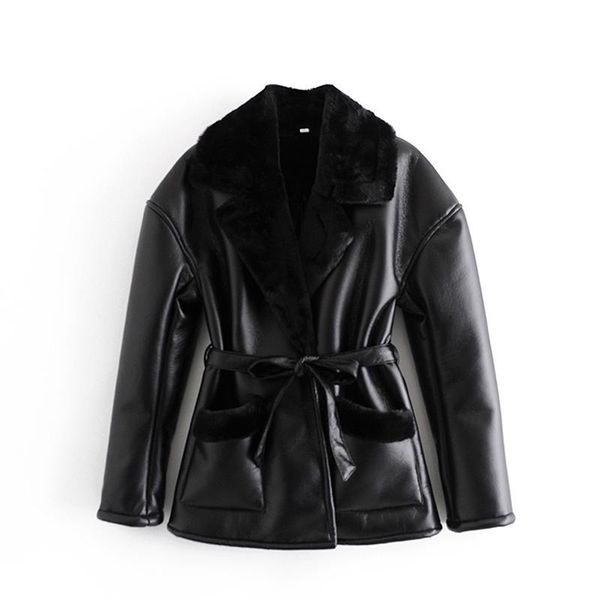 women's fur & faux winter women black keep warm belt windproof female simple long sleeve lapel coat
women's fur & faux winter women black keep warm belt windproof female simple long sleeve lapel coat