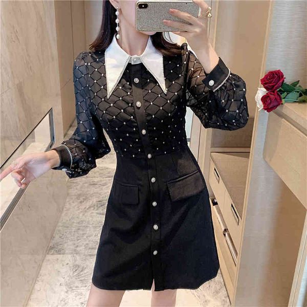dress autumn winter women's lane pearl embroidered button beading shirt elegant bodycon thin the line dressed in black 9eqf, Black;gray
dress autumn winter women's lane pearl embroidered button beading shirt elegant bodycon thin the line dressed in black 9eqf, Black;gray