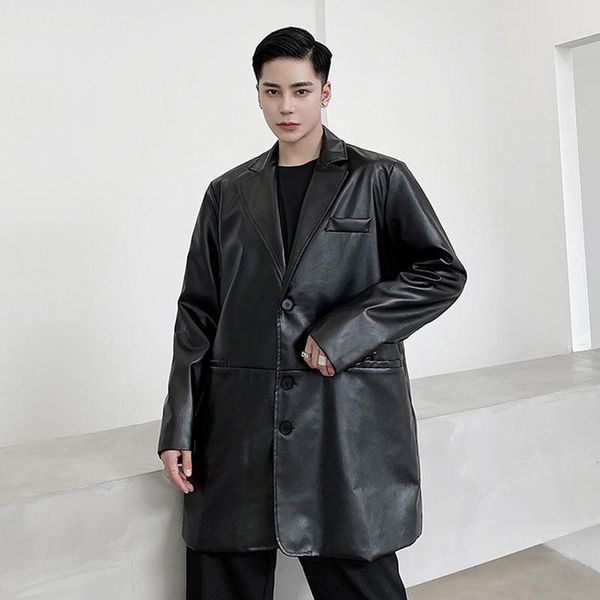 male japan korea style streetwear long suit coat outerwear men vintage fashion casual pu leather blazers jacket men's suits &, White;black
male japan korea style streetwear long suit coat outerwear men vintage fashion casual pu leather blazers jacket men's suits &, White;black