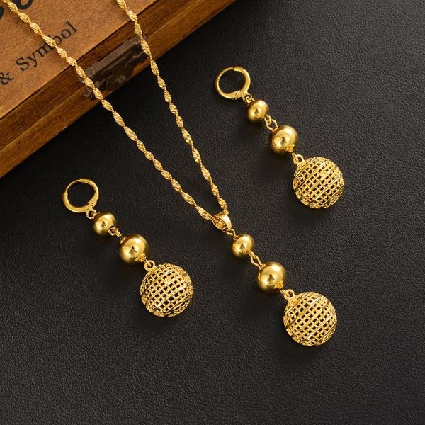 earrings & necklace gold color elegant bridal jewelry beads ball for girl party gift wedding engagement sets, Silver
earrings & necklace gold color elegant bridal jewelry beads ball for girl party gift wedding engagement sets, Silver