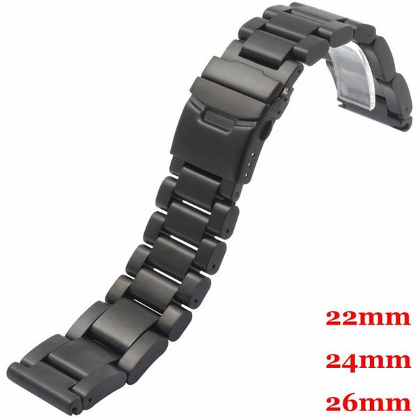 watch bands band 22mm 24mm 26mm black stainless steel strap for hours with folding claps safty replacement gd0135, Black;brown
watch bands band 22mm 24mm 26mm black stainless steel strap for hours with folding claps safty replacement gd0135, Black;brown