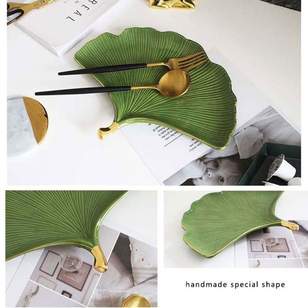 dishes & plates nordic ginkgo leaf shaped ceramic plate fruit dessert snack tray jewelry organizer holder porcelain dish home decoration
dishes & plates nordic ginkgo leaf shaped ceramic plate fruit dessert snack tray jewelry organizer holder porcelain dish home decoration