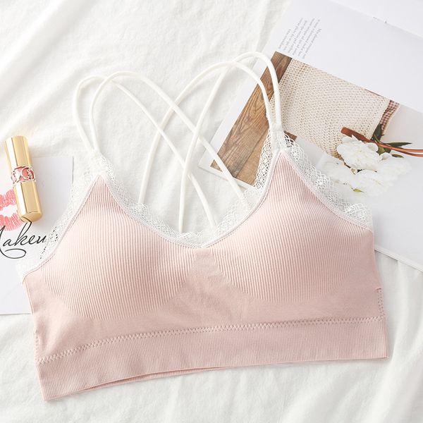 women tank lace crop bra thread tube female sleeveless seamless sports bra crop top, Black;white
women tank lace crop bra thread tube female sleeveless seamless sports bra crop top, Black;white