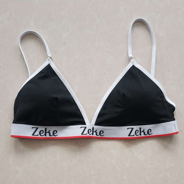 letter bikini swimsuit in triangl swimwear, White;black