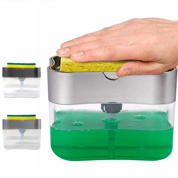 liquid soap dispenser 2 in 1 kitchen scrubbing detergent press-type box pump organizer with sponge bathroom supplies
liquid soap dispenser 2 in 1 kitchen scrubbing detergent press-type box pump organizer with sponge bathroom supplies