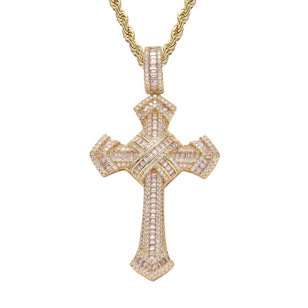 hip hop cross pendant square zircon personality men's street all-match fashion stainless steel positive and negative chain, Silver
hip hop cross pendant square zircon personality men's street all-match fashion stainless steel positive and negative chain, Silver