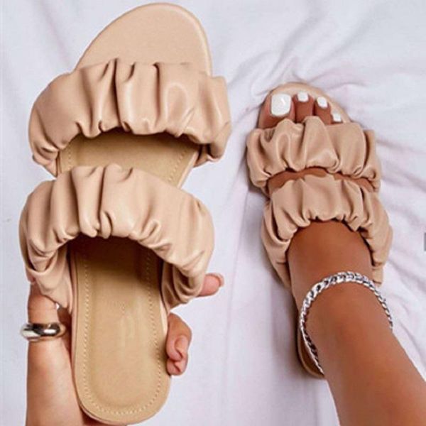 women shoes flat slippers summer beach sandals pu leather pleated open toe ladies slides casual outdoor flip flops, Black
women shoes flat slippers summer beach sandals pu leather pleated open toe ladies slides casual outdoor flip flops, Black