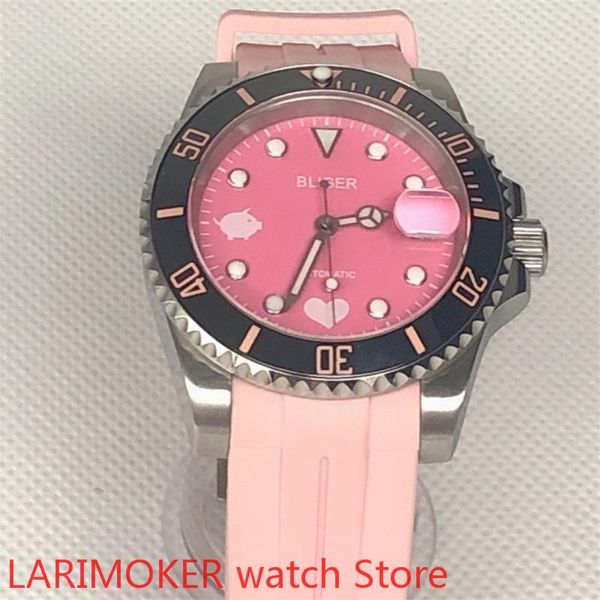 wristwatches men's luxury sports and leisure waterproof pink belt strap bracelet watch mh35 mechanical clock bezel rotating, Slivery;brown
wristwatches men's luxury sports and leisure waterproof pink belt strap bracelet watch mh35 mechanical clock bezel rotating, Slivery;brown