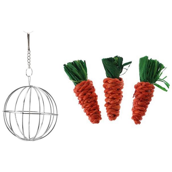 small animal supplies 1x hanging ball toy sphere treat for guinea pig hamster rat & 15pcs carrot shaped chew bite toys
small animal supplies 1x hanging ball toy sphere treat for guinea pig hamster rat & 15pcs carrot shaped chew bite toys