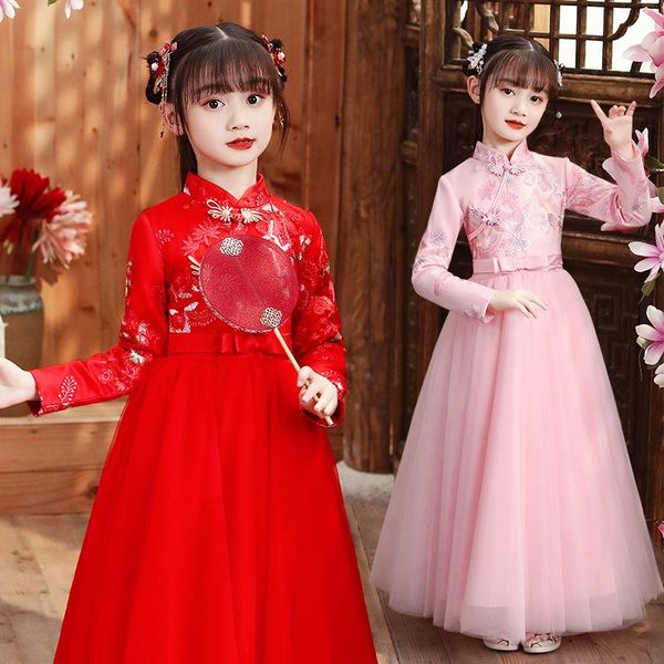 lovely chinese girl embroidery cheongsam dress princess ball gown flower long kids year gift party evening ethnic clothing, Red
lovely chinese girl embroidery cheongsam dress princess ball gown flower long kids year gift party evening ethnic clothing, Red