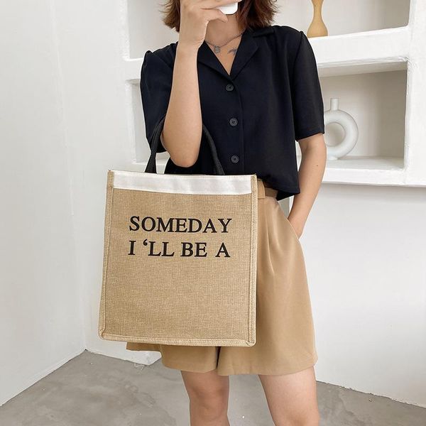 evening bags linen shopping bag 2021 large capacity exquisite tote fashion letter printing women's shoulder simple handbag
evening bags linen shopping bag 2021 large capacity exquisite tote fashion letter printing women's shoulder simple handbag