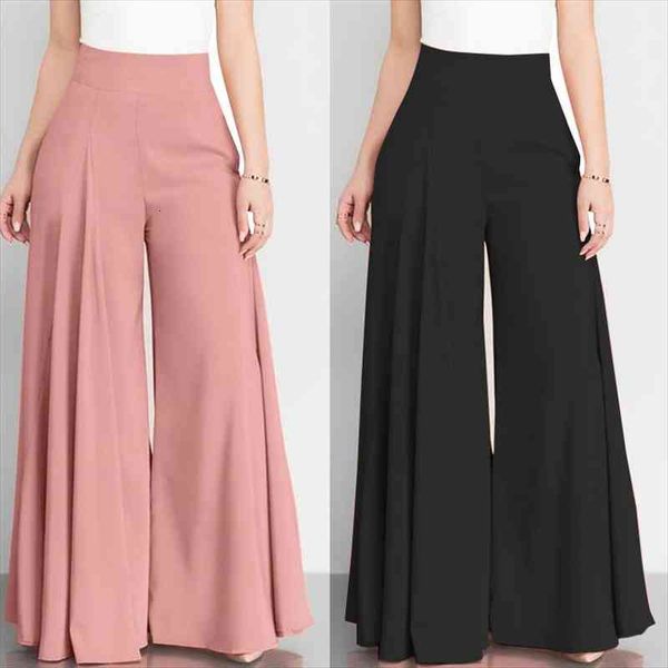 elegant high waist women capris wide leg spring vintage flare trousers casual solid zipper pantalon female palazzo, Black;white
elegant high waist women capris wide leg spring vintage flare trousers casual solid zipper pantalon female palazzo, Black;white