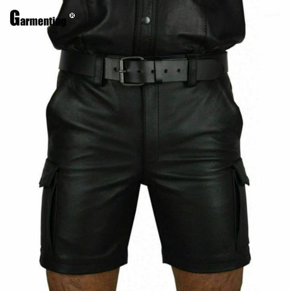 garmenting men pu leather shorts summer 2021 male punk style zipper dance black faux skinny short pants men's, White;black
garmenting men pu leather shorts summer 2021 male punk style zipper dance black faux skinny short pants men's, White;black