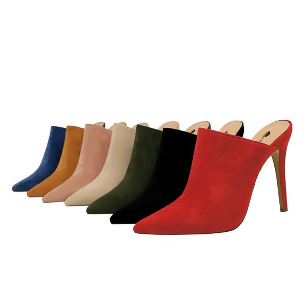 dress shoes pointed toe leather women pumps mules fashion office thin high heels 's wedding slingbac, Black
dress shoes pointed toe leather women pumps mules fashion office thin high heels 's wedding slingbac, Black