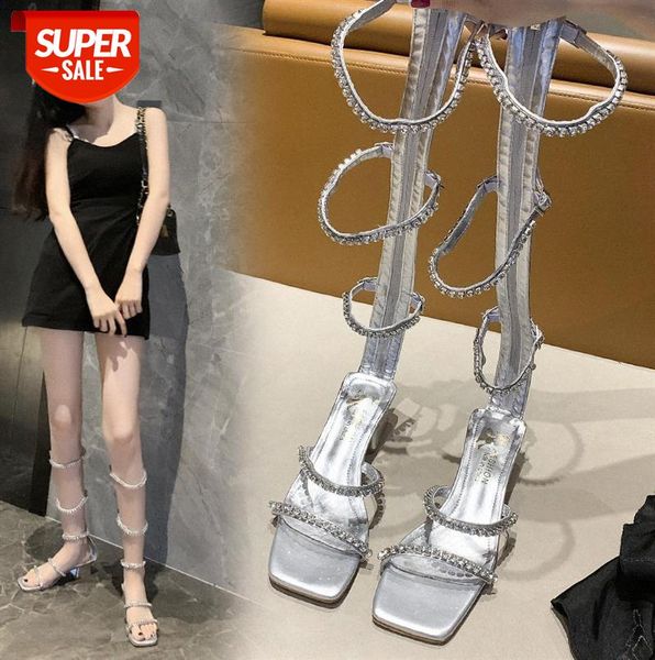 roman rhinestone word strap sandals women thick heel square toe high boots mid trend #lx8w, Black
roman rhinestone word strap sandals women thick heel square toe high boots mid trend #lx8w, Black