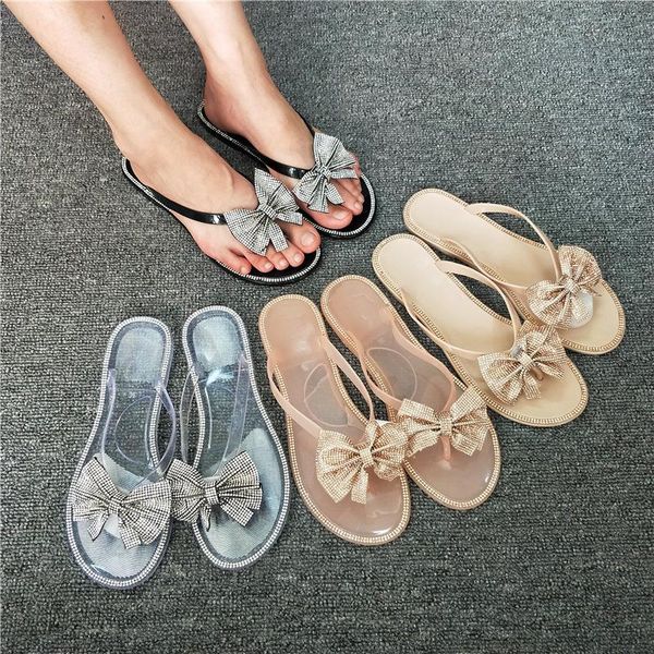 summer fashion female flash diamond bow beach outside wear flip flops solid color 37-41 slippers, Black
summer fashion female flash diamond bow beach outside wear flip flops solid color 37-41 slippers, Black
