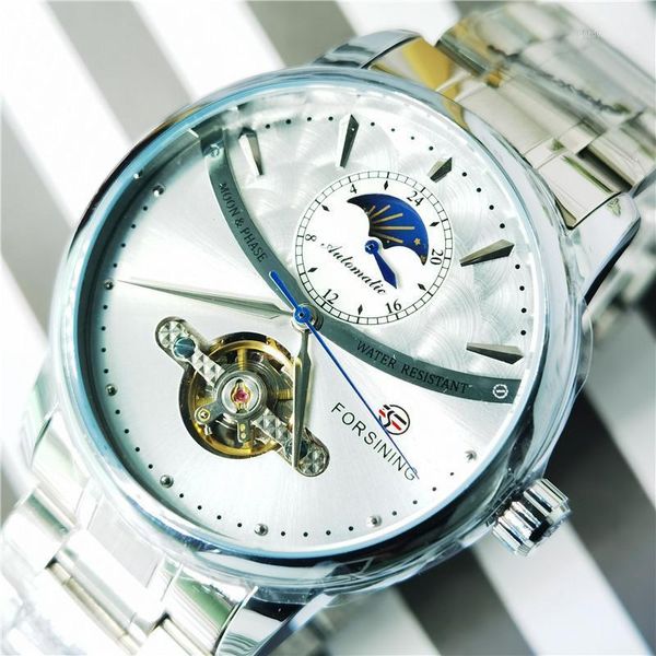 forsining men watch automatic mechanical tourbillon sun moon man clock white business wristwatch relojes hombre wristwatche wristwatches, Slivery;brown
forsining men watch automatic mechanical tourbillon sun moon man clock white business wristwatch relojes hombre wristwatche wristwatches, Slivery;brown