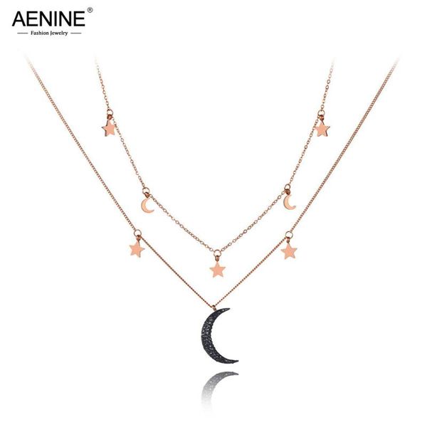 neo-gothic stainless steel double layer star & moon choker necklaces jewelry lovely pendant necklace for women an19164 chokers, Golden;silver
neo-gothic stainless steel double layer star & moon choker necklaces jewelry lovely pendant necklace for women an19164 chokers, Golden;silver