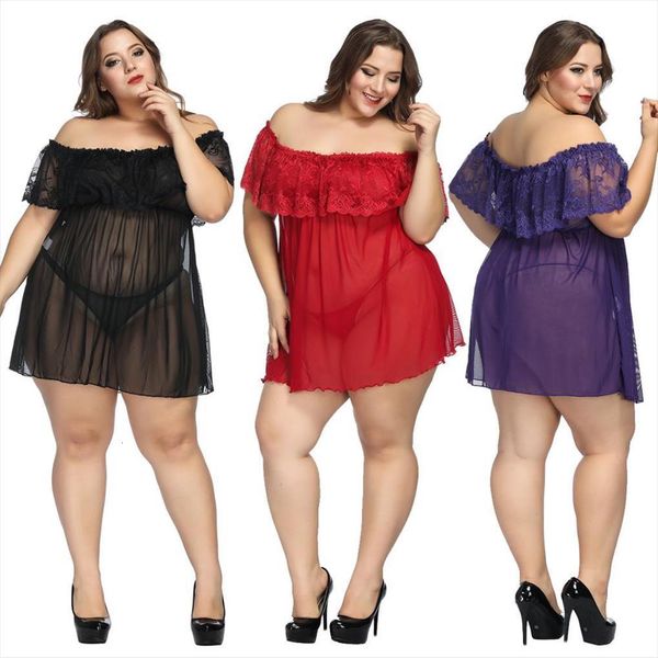 lingerie night gown women sleepwear erotic lace dress hollow out pijama with thong g string plus size 6xl, Black;red
lingerie night gown women sleepwear erotic lace dress hollow out pijama with thong g string plus size 6xl, Black;red