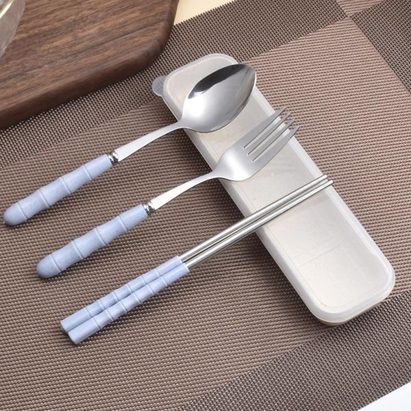 chopsticks 1pair of chopsticks+1 fork+1 spoon+plastic box three in one stainless steel fork spoon set travel tableware c50
chopsticks 1pair of chopsticks+1 fork+1 spoon+plastic box three in one stainless steel fork spoon set travel tableware c50