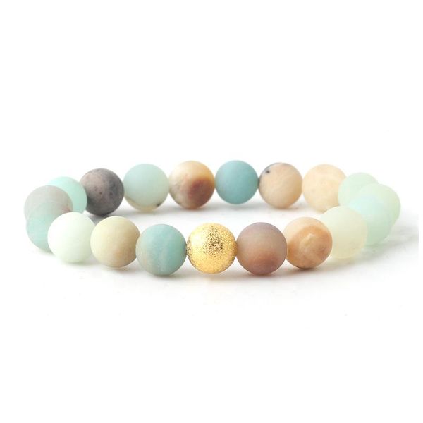 link, chain jewelry natural stone matte amazonite round beads gold silver color length 19cm couple bracelet, Black
link, chain jewelry natural stone matte amazonite round beads gold silver color length 19cm couple bracelet, Black