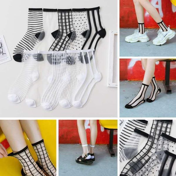socks & hosiery 2021 women's tube summer thin ins trend japanese clear glass crystal silk solid color long drop, Black;white
socks & hosiery 2021 women's tube summer thin ins trend japanese clear glass crystal silk solid color long drop, Black;white