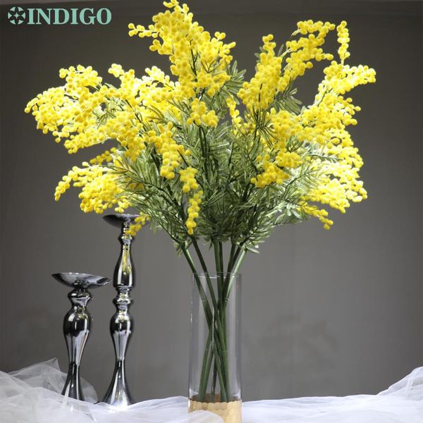 - 9 pcs australia acacia yellow mimosa pudica spray cherry artificial flower wedding party event interior trim decorative flowers & wreaths
- 9 pcs australia acacia yellow mimosa pudica spray cherry artificial flower wedding party event interior trim decorative flowers & wreaths