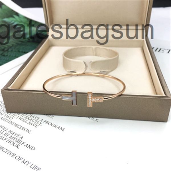 new s925 freshly baked friend bracelet sterling silver opening rin same double t bracelet gold plated ring, Black
new s925 freshly baked friend bracelet sterling silver opening rin same double t bracelet gold plated ring, Black
