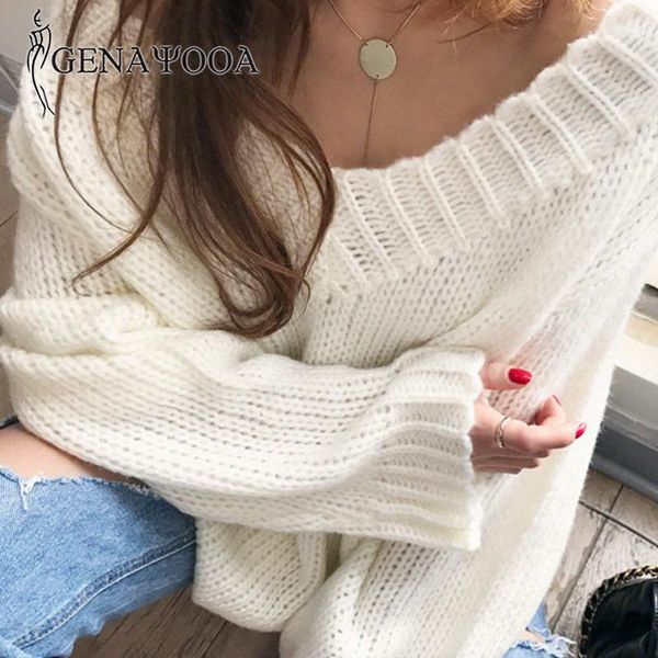 women's sweaters genayooa knit sweater women winter 2021 female casual long sleeve pullover knitted jumpers femme warm, White;black
women's sweaters genayooa knit sweater women winter 2021 female casual long sleeve pullover knitted jumpers femme warm, White;black