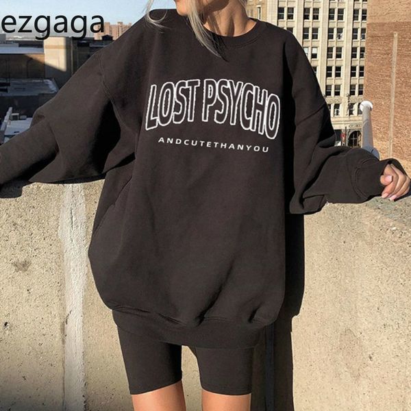 ezgaga casual sweatshirt women autumn bf style loose letter print drop-shoulder long sleeve pullover ladies streetwear 210430, Black
ezgaga casual sweatshirt women autumn bf style loose letter print drop-shoulder long sleeve pullover ladies streetwear 210430, Black