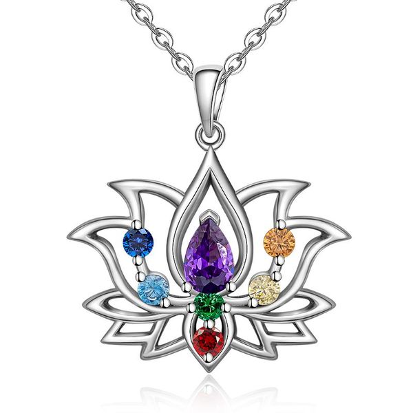 pendant necklaces 7 chakra lotus flower necklace 925 sterling silver yoga healing stone crystals bar spiritual for women
pendant necklaces 7 chakra lotus flower necklace 925 sterling silver yoga healing stone crystals bar spiritual for women