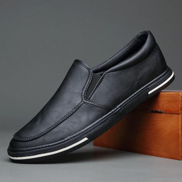 2021 spring new style fashion men pu leather slip-on casual shoes loafers leisure flat shoes, Black
2021 spring new style fashion men pu leather slip-on casual shoes loafers leisure flat shoes, Black
