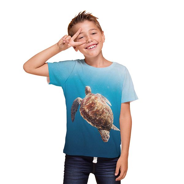 sea turtle pattern children 3d printing t-shirt animal print summer daily sweatshirt round neck short sleeve high quality, Blue
sea turtle pattern children 3d printing t-shirt animal print summer daily sweatshirt round neck short sleeve high quality, Blue