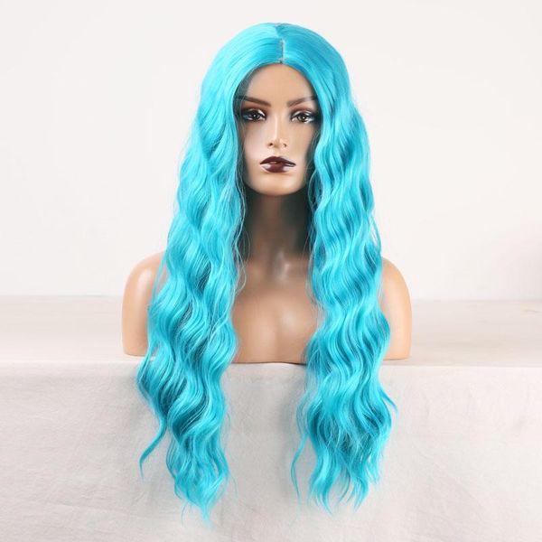 synthetic wigs rongduoyi blue hair body wave wig long full machine made for black women middle part cosplay
synthetic wigs rongduoyi blue hair body wave wig long full machine made for black women middle part cosplay