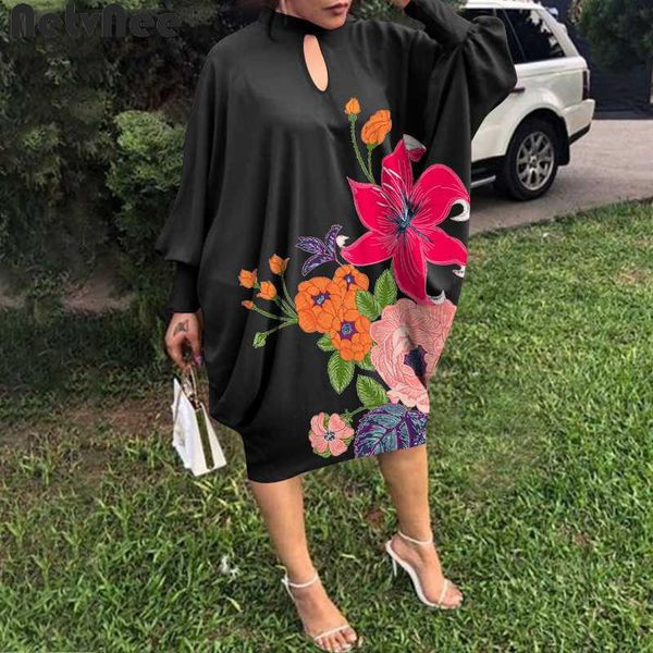 casual dresses fall floral print midi dress women vintage vestidos batwing sleeve loose straight elegant stylish outfits 2021, Black;gray
casual dresses fall floral print midi dress women vintage vestidos batwing sleeve loose straight elegant stylish outfits 2021, Black;gray