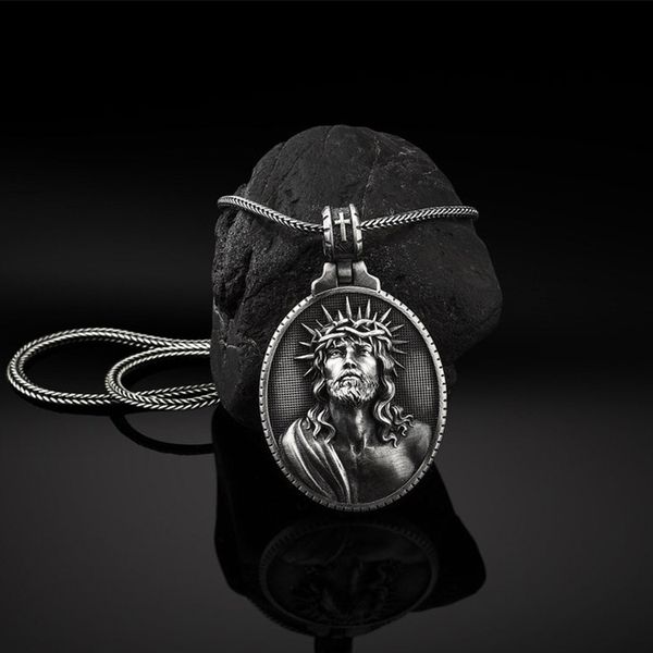 religious christian good friday catholic hip hop men's pendant necklace medallion, Silver
religious christian good friday catholic hip hop men's pendant necklace medallion, Silver