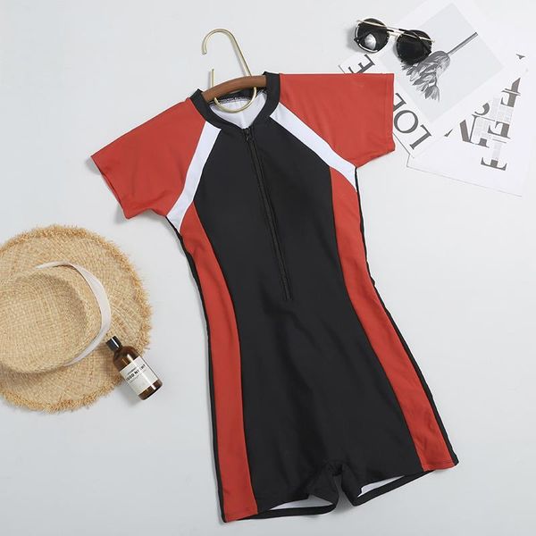 one piece swimwear women halfsleeve solid zipper swimsuit push up bathing suit monokini summer beachwear 2021 one-piece suits
one piece swimwear women halfsleeve solid zipper swimsuit push up bathing suit monokini summer beachwear 2021 one-piece suits