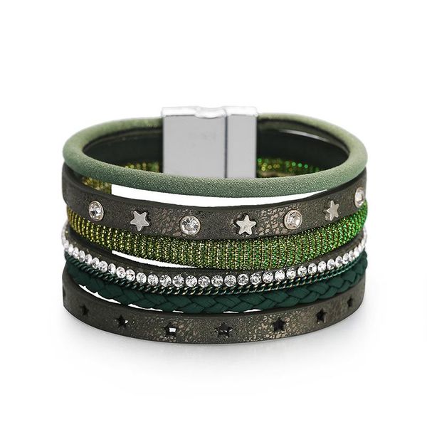 bangle ornapeadia multi-layer pu leather star crystal bracelet for women bohemian style magnetic buckle jewelry, Black
bangle ornapeadia multi-layer pu leather star crystal bracelet for women bohemian style magnetic buckle jewelry, Black