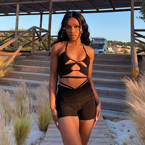 women's tracksuits mandylandy 2 piece sets outfits short shorts girl backless lace up t-shirt tight high waist for women, Gray
women's tracksuits mandylandy 2 piece sets outfits short shorts girl backless lace up t-shirt tight high waist for women, Gray